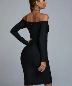 Bellabarnett Hannah Black Mini Cocktail Dress CLOTHING