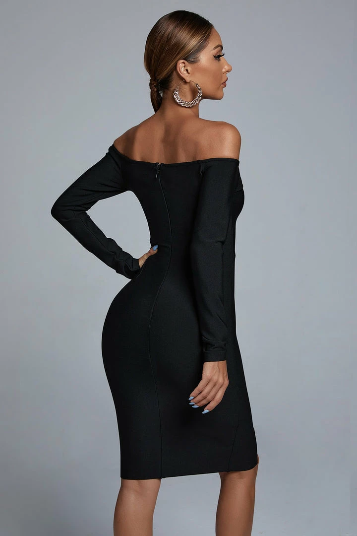 Bellabarnett Hannah Black Mini Cocktail Dress CLOTHING