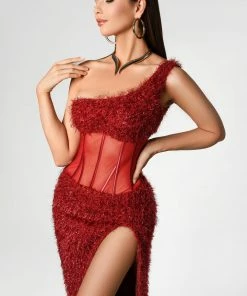 Bellabarnett Faina Bodycon Dress In Red