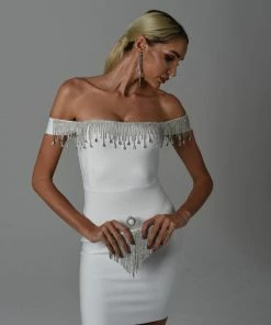 Bellabarnett Viafa Rhinestone Clutch - Silver CLOTHING