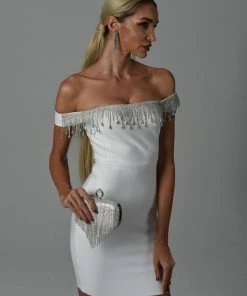 Bellabarnett Viafa Rhinestone Clutch - Silver CLOTHING