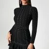 Bellabarnett CLOTHING Fareeshah Long Sleeve Black Mini Dress