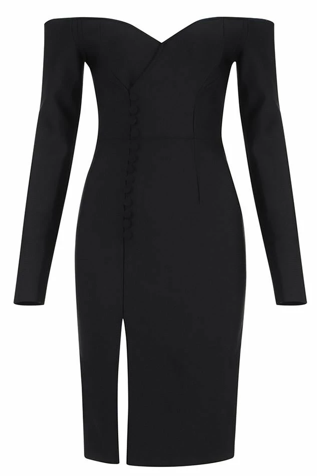 Bellabarnett Hannah Black Mini Cocktail Dress CLOTHING