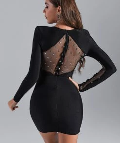 Bellabarnett CLOTHING Adah Mesh Mini Bandage Dress