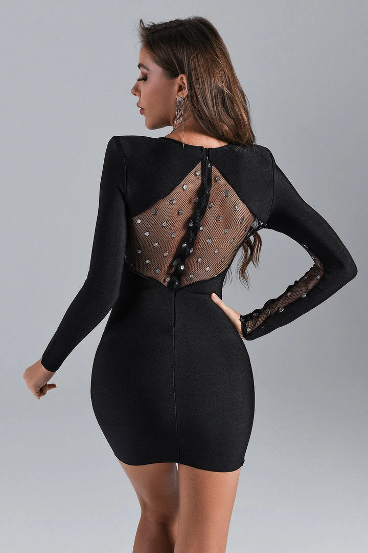 Bellabarnett CLOTHING Adah Mesh Mini Bandage Dress