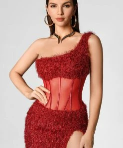 Bellabarnett Faina Bodycon Dress In Red