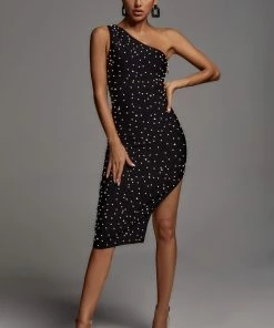 Bellabarnett Lydia One Shoulder Bandage Dress CLOTHING