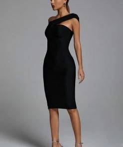 Bellabarnett Afare Off Shoulder Cocktail Dress CLOTHING