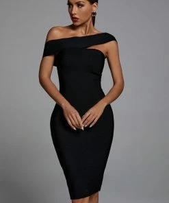 Bellabarnett Afare Off Shoulder Cocktail Dress CLOTHING
