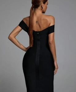 Bellabarnett Afare Off Shoulder Cocktail Dress CLOTHING