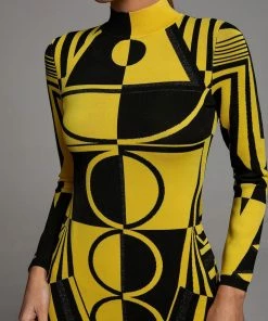 Preorder Slama Long Sleeve Bandage Dress - Yellow