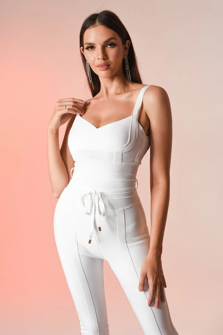 Bellabarnett Aleah Bandage Jumpsuit - White CLOTHING