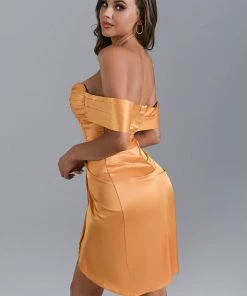 Bellabarnett CLOTHING Alexa Off Shoulder Corset Mini Dress - Yellow