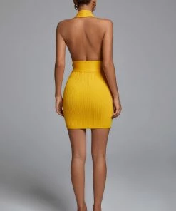 Bellabarnett Emmet Tangerine Bandage Mini Dress