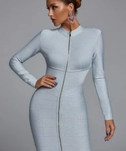 Bellabarnett Boni Long Sleeve Zip Dress CLOTHING