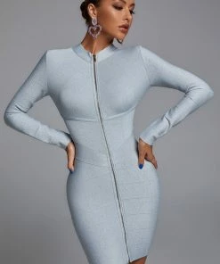 Bellabarnett Boni Long Sleeve Zip Dress CLOTHING