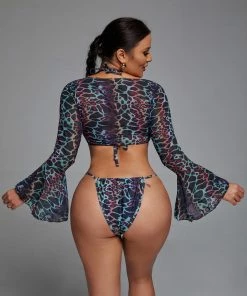 Bellabarnett Brigitta Leopard Three Pieces Bikini Set CLOTHING