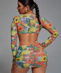 Bellabarnett Carly Mesh Three Piece Set - Green CLOTHING