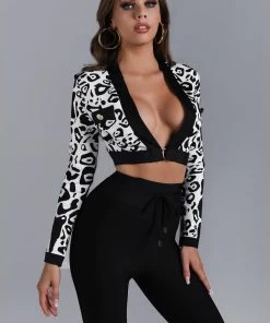 Bellabarnett CLOTHING Cass Leopard Knit Top