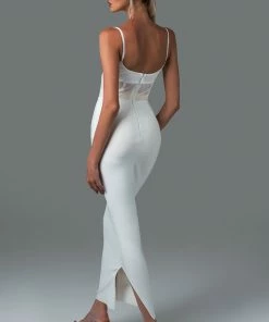 Bellabarnett Cosmo Mesh Maxi Bandage Dress CLOTHING