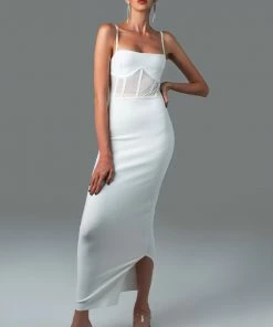 Bellabarnett Cosmo Mesh Maxi Bandage Dress CLOTHING