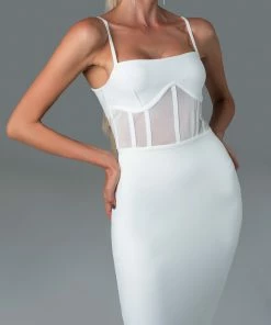 Bellabarnett Cosmo Mesh Maxi Bandage Dress CLOTHING