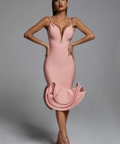 Bellabarnett Eleanor Bandage Dress - Blush