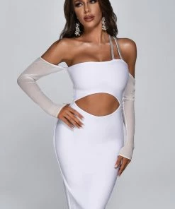 Bellabarnett Evelyn Mesh Mini Bandage Dress