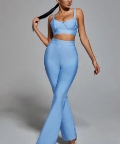 Bellabarnett Breenda Bandage Two Pieces Set - Blue CLOTHING