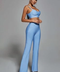 Bellabarnett Breenda Bandage Two Pieces Set - Blue CLOTHING