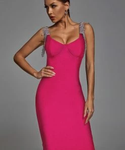Tracking Fantasya Bandage Dress - Pink