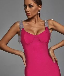 Tracking Fantasya Bandage Dress - Pink