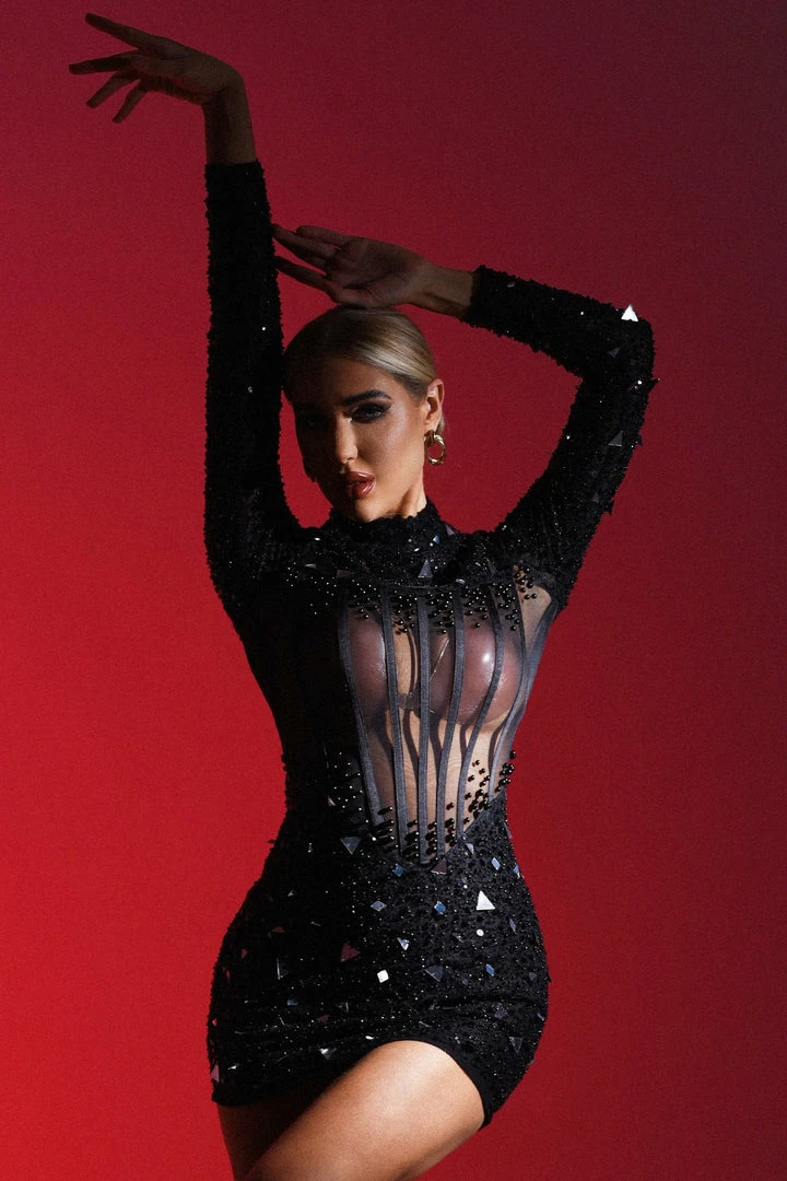 Bellabarnett CLOTHING Ferne Diamonate Mini Corset Dress