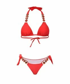 Bellabarnett CLOTHING Huxley Diamond Bikini - Red