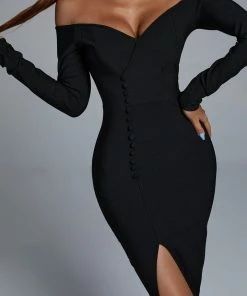 Bellabarnett Hannah Black Mini Cocktail Dress CLOTHING