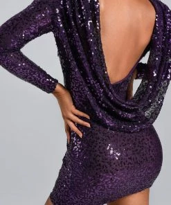 Bellabarnett CLOTHING Jacinta Sequin Backless Mini Dress