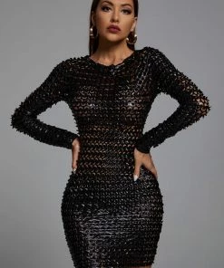 Bellabarnett CLOTHING Jojo Cutout Mini Bodycon Dress - Black