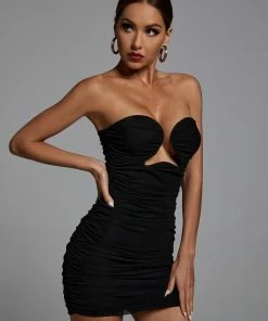 Bellabarnett Joy Cut-out Ruched Mini Bodycon Dress