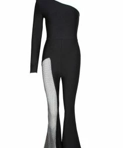 Bellabarnett Kanye One Shoulder Diamond Jumpsuit