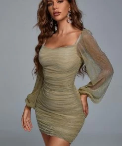 Bellabarnett CLOTHING Kapo Ruched Mini Bodycon Dress