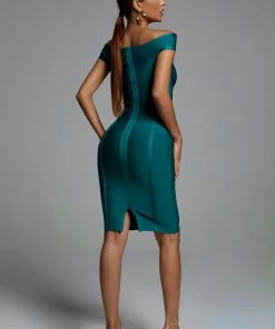 Bellabarnett Kimberly Bandage Dress - Green CLOTHING