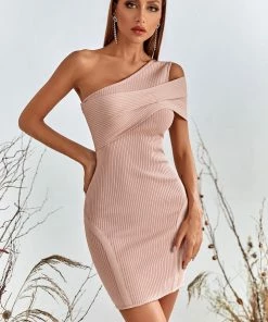 Bellabarnett CLOTHING Knlya One Shoulder Mini Bandage Dress
