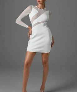 Bellabarnett Larara Mesh Mini Bandage Dress CLOTHING