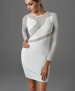 Bellabarnett Larara Mesh Mini Bandage Dress CLOTHING