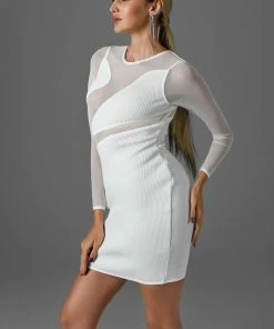 Bellabarnett Larara Mesh Mini Bandage Dress CLOTHING