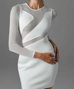 Bellabarnett Larara Mesh Mini Bandage Dress CLOTHING