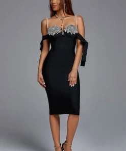 Bellabarnett Licia Pearl Diamond Bandage Dress