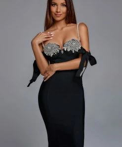 Bellabarnett Licia Pearl Diamond Bandage Dress