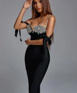 Bellabarnett Licia Pearl Diamond Bandage Dress