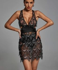 Bellabarnett Louisa Mini Dress - Black CLOTHING